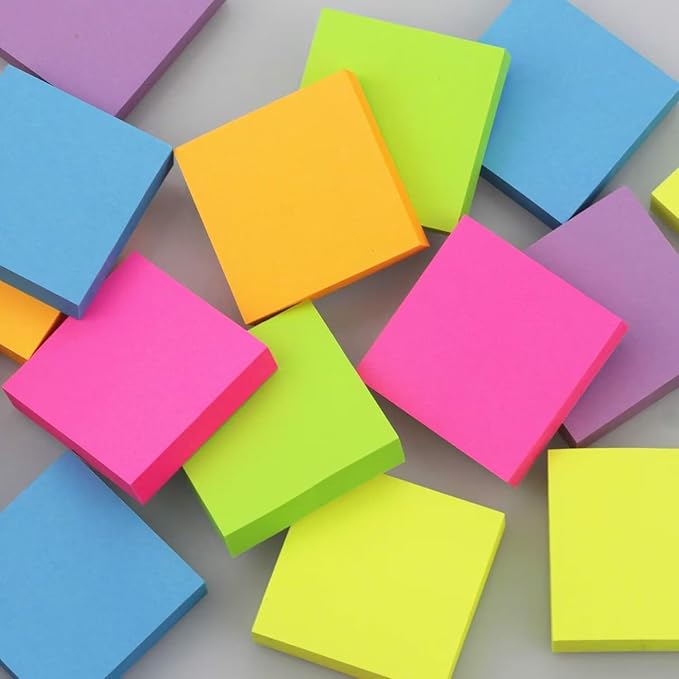 Early Buy Sticky Notes 2 x 2 Self-Stick Notes 6 Bright Color 12 Pads, 100 Sheets/Pad