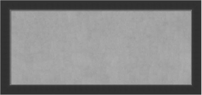 Amanti Art Black Framed Magnetic Board 25x53 Oversize Vision Board for use with Magnets, 100% Metal Sheet to Display Items as Office Decor or for Home Organization in mudroom, Kitchen or Kids Room