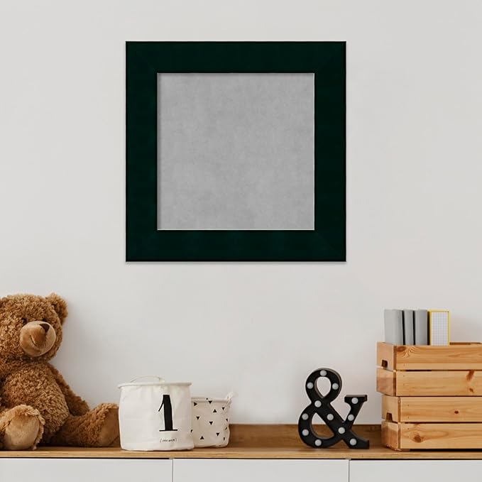 Amanti Art Black Framed Magnetic Board 16x16 X-Small Vision Board for use with Magnets, 100% Metal Sheet to Display Items as Office Decor or for Home Organization in mudroom, Kitchen or Kids Room