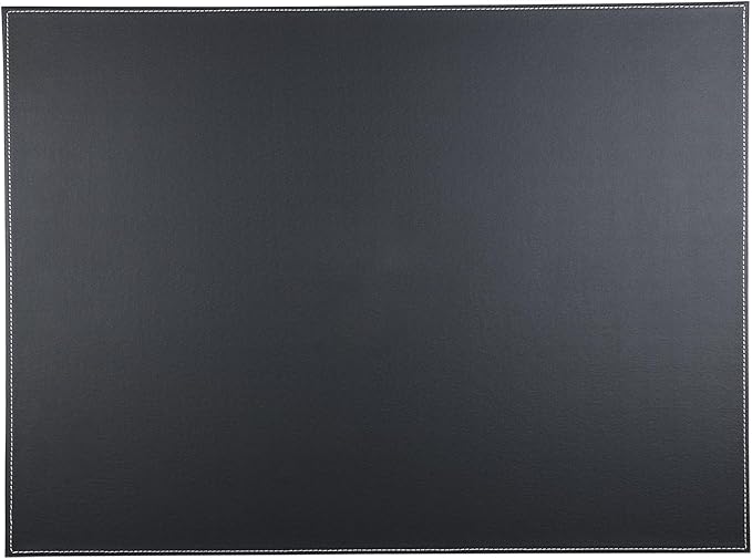 KINGFOM Desk Pad & Mat 24" x 18" Protector Large Mouse Pad PU Leather for Desktops and Laptops (Black)