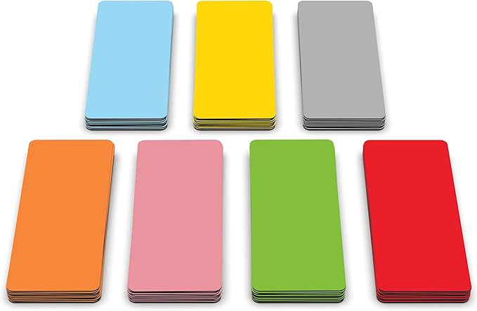 Attractivia Dry Erase Magnetic Labels 2.8 x 1.2 in, Solid Colors, Dry Erase Magnets, 60-Pack, Colored Erasable Write-On All-Purpose Labels, for Office, Education, Home, Whiteboard