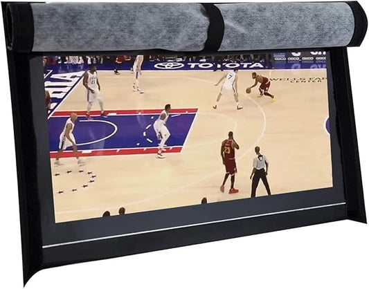 BroilPro Accessories Outdoor 55" TV Set Cover,Scratch Resistant Liner Protect LED Screen Best-Compatible with Standard Mounts and Stands (Black)