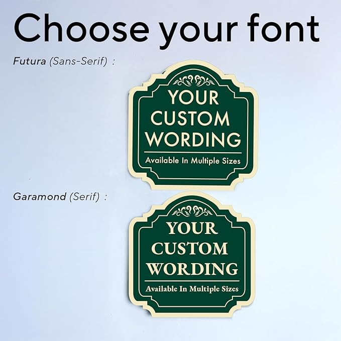 Custom Decorative Outdoor Metal Sign - Personalized Aluminum Driveway Sign, Waterproof, Made In USA - Design 2 Forest Green 18x18 In