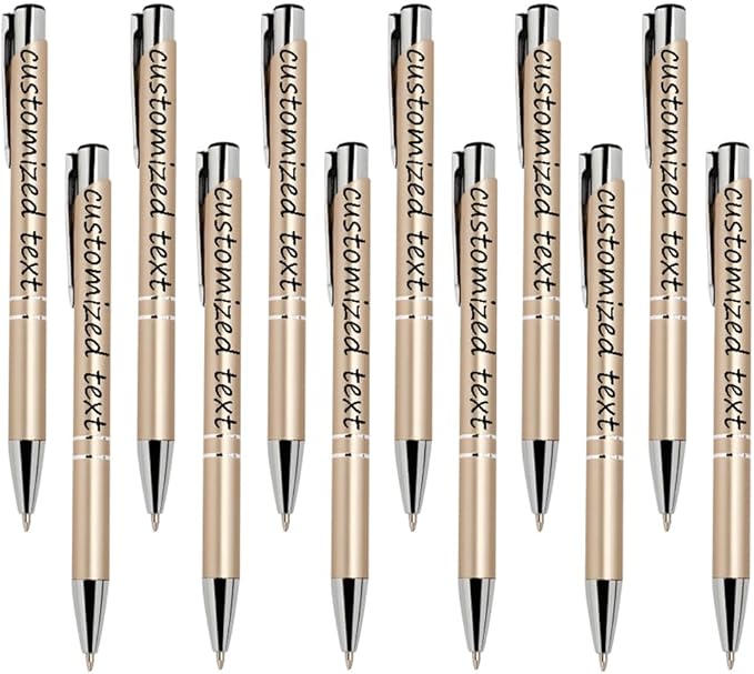 Yucold Customized ballpoint pens in bulk, personalized ballpoint pens with free engraving, for use in companies, enterprises, graduation anniversaries (Rose gold,260)