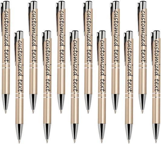 Yucold Customized ballpoint pens in bulk, personalized ballpoint pens with free engraving, for use in companies, enterprises, graduation anniversaries (Rose gold,13)