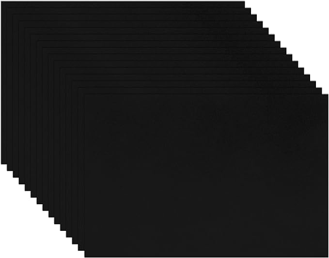 Guakicae 60 Sheets Black Cardstock 4 x 6 Printer Paper, 300gsm/110lb Heavyweight Flat Card Stock Craft Paper for DIY Card Making, Invitations, Greeting Cards, Postcards, Graduations