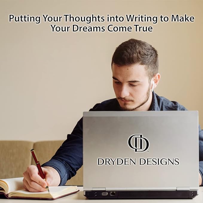 Dryden Designs Fountain Pen - Medium and Fine Nibs | Includes 24 Ink Cartridges and Ink Refill Converter | Calligraphy Pen, Consistent Writing, Smooth Look - Royal Red