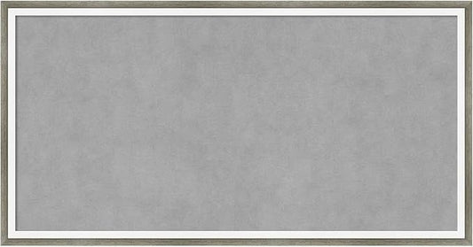 Amanti Art Silver Framed Magnetic Board 13x25 Small Vision Board for use with Magnets, 100% Metal Sheet to Display Items as Office Decor or for Home Organization in mudroom, Kitchen or Kids Room