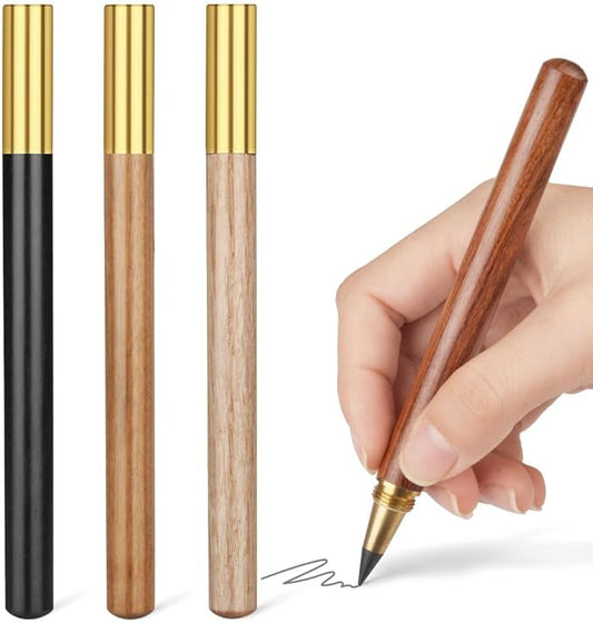HOTUT Inkless Pencil - 4pcs Everlasting Wooden Infinity Pencil, Wood-Cased Graphite Reusable for Writing Drawing, Students Home Office School Supplies