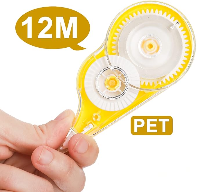 Nicunom 36 Pack White Correction Tape, 39 Feet Correction Tapes Easy To Use Applicator for Instant Corrections School Office Supplies, Colorful
