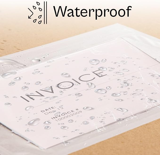 PSBM 1000 PCS 5.5 x 10 Inch Clear Blank Packing List Envelopes, Shipping Documents Pouches/Sleeves for Mailing Labels, Invoices, Documents and Packing Slips