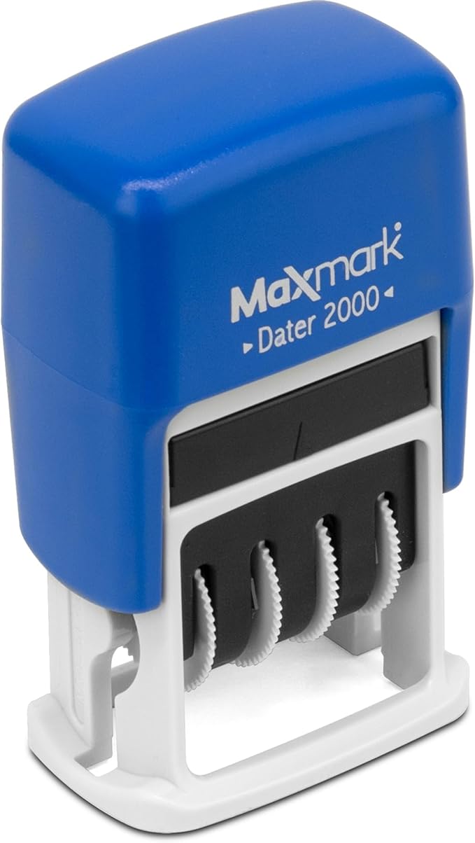 MaxMark 2000 Dater Self Inking Date Stamp - Blue