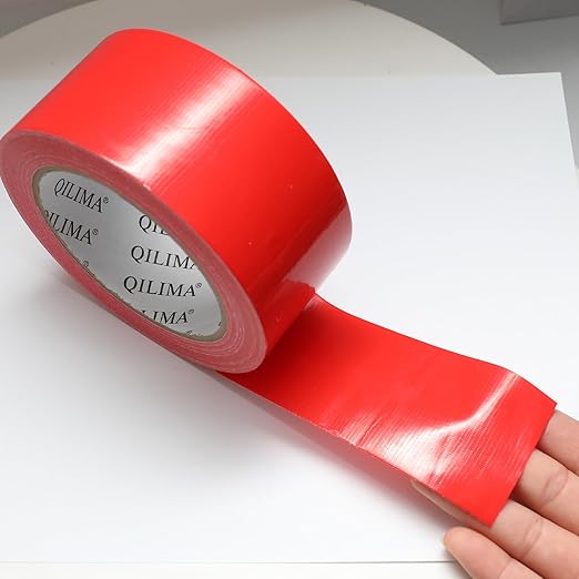 QILIMA 5-Pack Red Duct Tape, Professional Grade Duct Tape for Photographers,Industrial, Professional Use, 2 Inch X 30 Yards