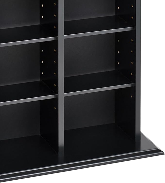 Prepac 2 Column Tall Cabinet Media, Double Multimedia Storage Tower, Black