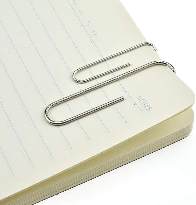 Vinaco Paper Clips Non Skid, 500PCS Medium and Jumbo Paper Clips (1.3 inch & 2.0 inch), Durable & Rustproof, Coated Paperclip Great for Office School and Personal Use