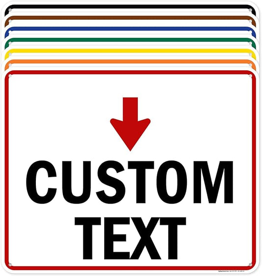 Custom Arrow,Custom Directional Sign, Down Arrow,24x30 Inches, 55 mil thick HDPE (high density polyethylene) Made in USA by My Sign Center
