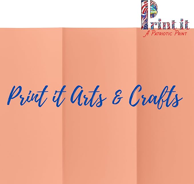Printit Colors Multipurpose Paper, 20 lbs., 8.5" x 11", Salmon, 500 Sheets/Ream – Premium Colored Copy Paper for Printing, School, and Office Use