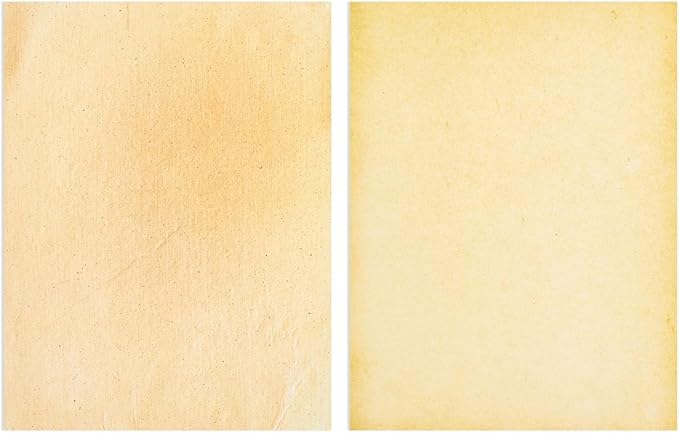 Vintage Paper - 8.5 x 11 in, Stained Antique Double-Sided, 96 Sheets - Letter & Resume Paper for Printer & Typewriter - Rustic Decorative Printer & Scrapbook Sheets