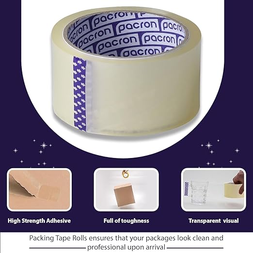 Clear Packing Tape - 48 Heavy-Duty Wrapping Tape - 110-Yard Length, 5280 Total Yards 2.88-Inch Wide Strong Adhesive Rolls for Moving Boxes, Office Packaging, Storage Organization & Warehouse Shipping