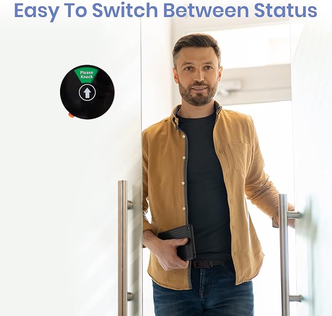 Out Of Office Door Sign - 6 Status Options: Private, Meeting, Do Not Disturb, Remote, Away