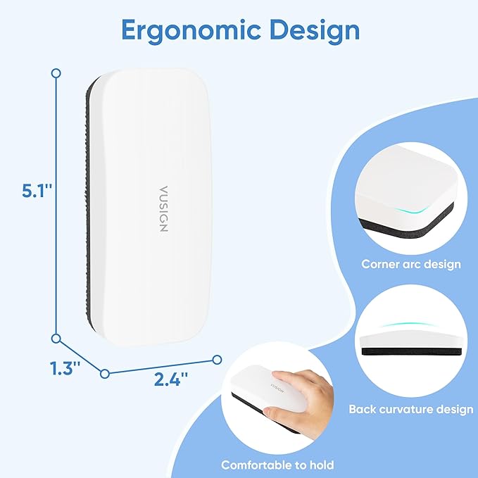 VUSIGN Magnetic Dry Erase White Board Eraser- 4 Pack, Glass Whiteboard Eraser for Dry Erase Board, Glass Board, Calendar Board, Office, Home, School Supplies