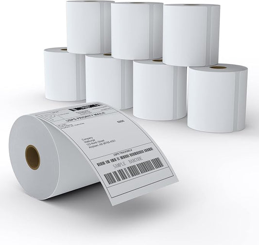 MFLABEL 4x6 Direct Thermal Shipping Labels - 8 Rolls of 450 Labels/Roll, Compatible with Zebra2844/ZP450/ZP500/ZP505, USPS/FedEx/UPS/Amazon Shipping, Smudge-Resistant & Permanent Adhesive