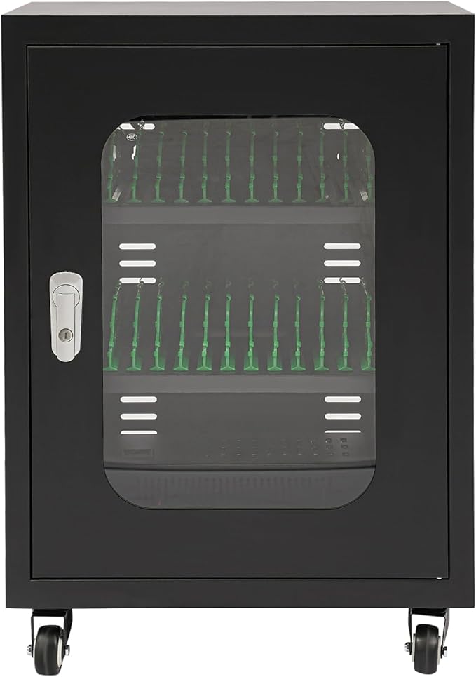 Rechargeable Mobile Phone Charging Cabinet,30 Slots Cell Phones Charging Station Portable Cellphone Charging Cart with Combination Lock, for Students and Employees, Tourists (30Slots)