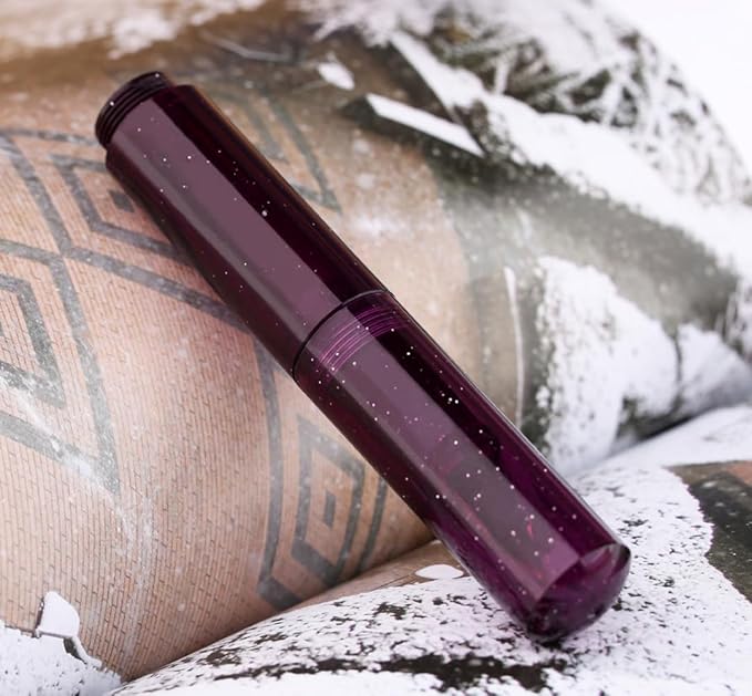 czxwyst Majohn Wancai 2.0 Mini Pocket-Size Eyedropper Fountain Pen (EF Nib 0.38mm, Starry Purple)