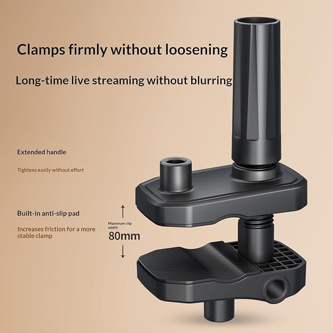 Overhead Camera Mount and Phone Holder with 10” Ring Light Adjustable Desk Tripod Stand Compatible with Logitech Webcam for YouTube, Live Streaming, TikTok, Cooking, Nail Video & Zoom Meetings