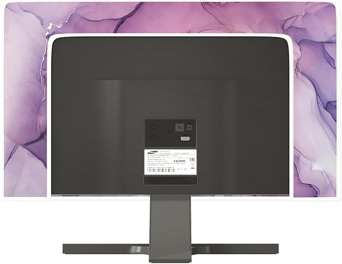 Baocicco Fashion Violet Marble Waterproof TV Dust Cover 37, 38, 39 Inch Anti-Static Dustproof Creative Design TV Screen Cover TV Screen Covers Sleeve Compatible with PC Desktop and TV LED LCD OLED