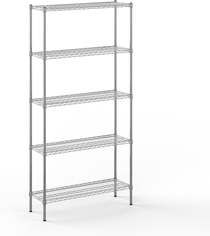 Regal Altair 14" Deep x 42" Wide x 86" Height Wire Shelving Kit | 5-Tier | NSF Commercial Storage Rack Unit
