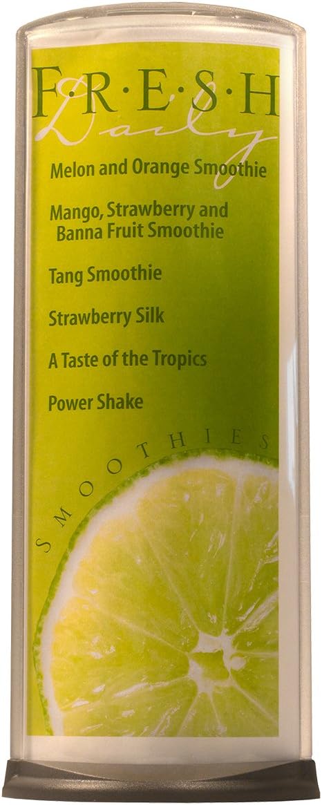 Consort Display Group 25-pack Podia Two-sided Unbreakable Clear Sign Holder / Menu Table Tent for Folded 8.5”x11” Paper