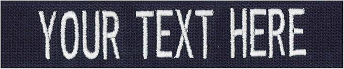 Custom Uniform Name Tapes Solid Colors. Made in The U.S.A. Ships Under 24 Hours. Blue Webbing, 4 Inch Hook Fastener (Uniform Ready Fastener)
