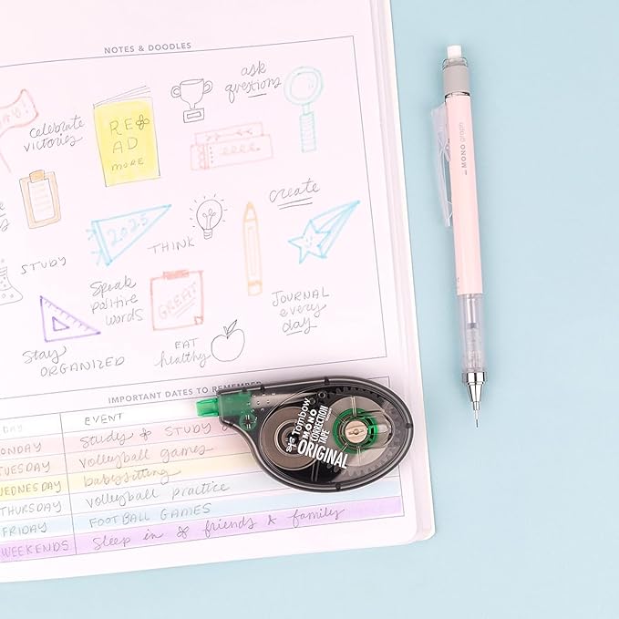 Tombow 68620 MONO Correction Tape, Non-Refillable, 1/6" x 394", White Tape