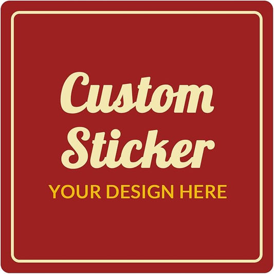 100-500 Pcs Custom Stickers Personalized Stickers Customized Labels with Any Design Image Logo Text for Business Logo Thank You Labels,1/2/3/4 inch Custom Stickers(Square)