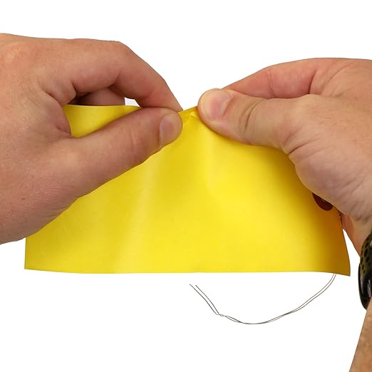 SmartSign Blank Tyvek Shipping Tags with Wire, Size #5 | 4 3/4" x 2 3/8", Pack of 100, Yellow, Made in USA