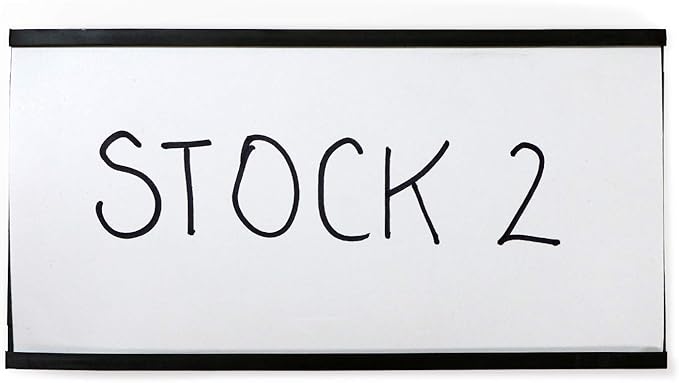 SmartSign (10-Pack) Magnetic C Channel Card Label Holders - 3" x 6" Metal Racks and Shelf Label Holders with Paper Inserts