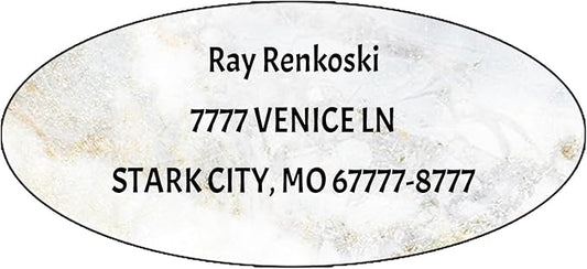 Made in USA Custom Return Address Stickers Labels Customized Mailing Label for Envelopes, Personalized Self Adhesive Flat Sheet Oval Labels