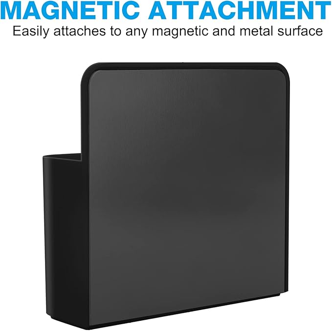 MoKo Pack of 2 Magnetic Dry Erase Marker Holder, Pen Pencil Holder Storage Organizer for Whiteboard, Refrigerator and Other Magnetic Surfaces, Black
