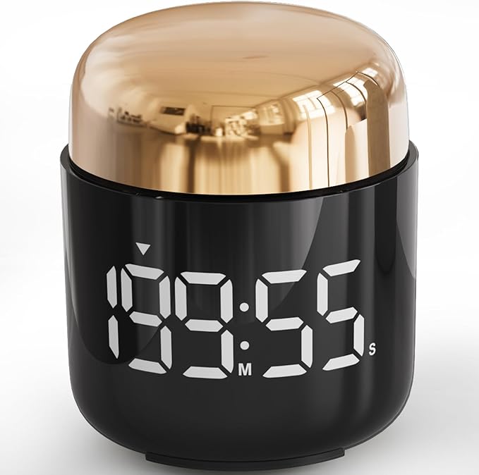 MeesMeek Digital Kitchen Timer,Countdown Countup Timer with Large LED Display Volume Adjustment,Timer for Cooking, Classroom Time for Kids and Teachers. (Gold)