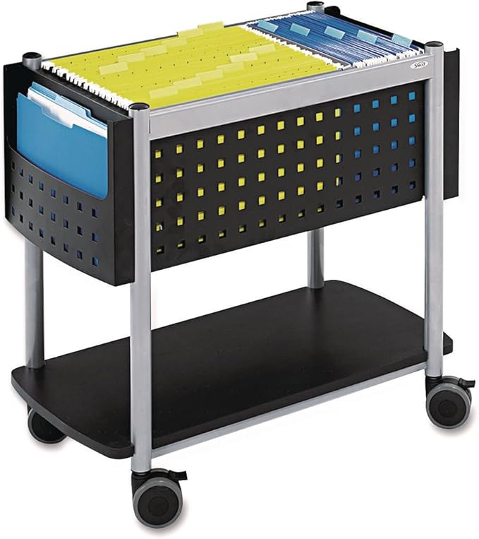 Safco, Scoot Open Top, Rolling Mobile File Cart, Fits Letter and Legal-Size Hanging Folders