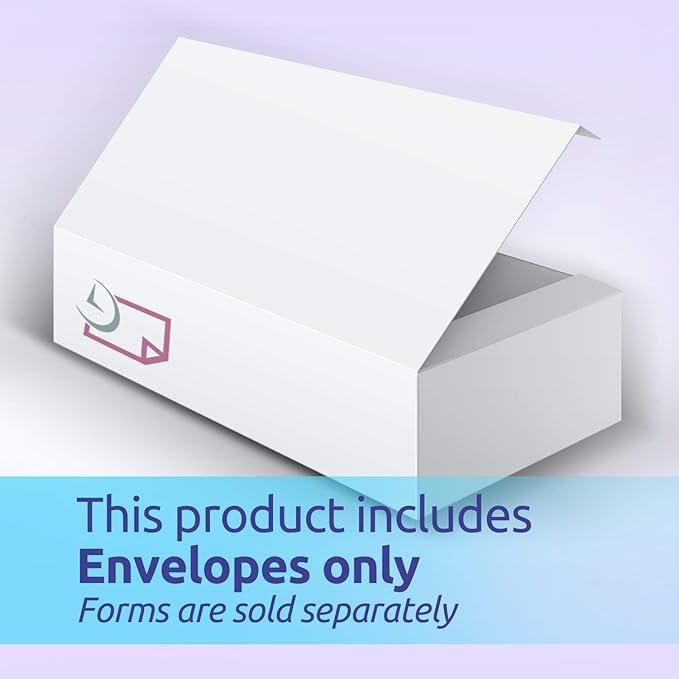 NextDayLabels - W-2 Tax Forms Double Window Security Envelopes, (Pack of 100 Envelope)