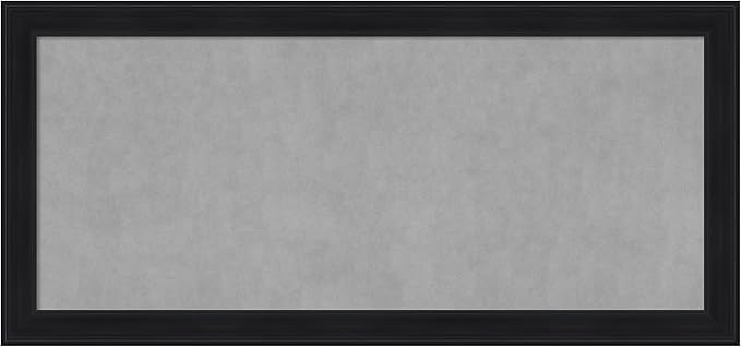 Amanti Art Black Framed Magnetic Board 25x53 Oversize Vision Board for use with Magnets, 100% Metal Sheet to Display Items as Office Decor or for Home Organization in mudroom, Kitchen or Kids Room