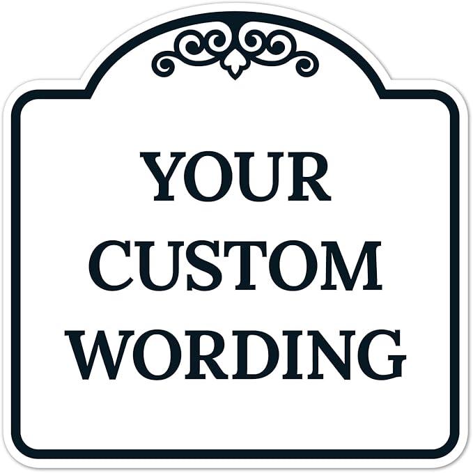 Custom Decorative Sign, Personalized Metal Sign for Business, Driveway, Home, Airbnb, Office Door Plaque,Black Border Sign, 24x24 Inches, ACM, Fade Resistant, Made in USA by Sigo Signs