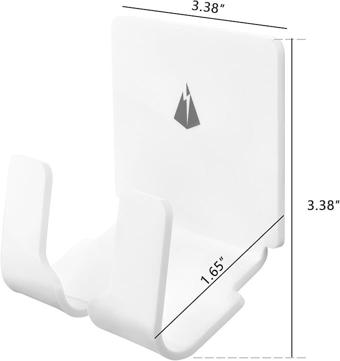 TXEsign Adhesive Wall Phone Holder Mount for Smartphones iPhone External Battery Wall Holder Mount (White)