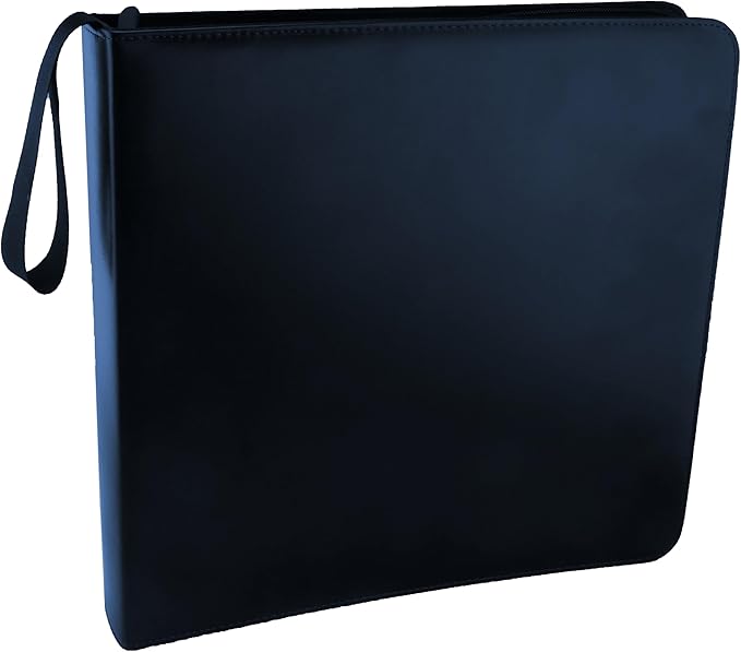 Ursae Minoris 3 D-Ring Large Format Zipper Binder for Up to 600 Sports/Trading Cards - Dark Blue