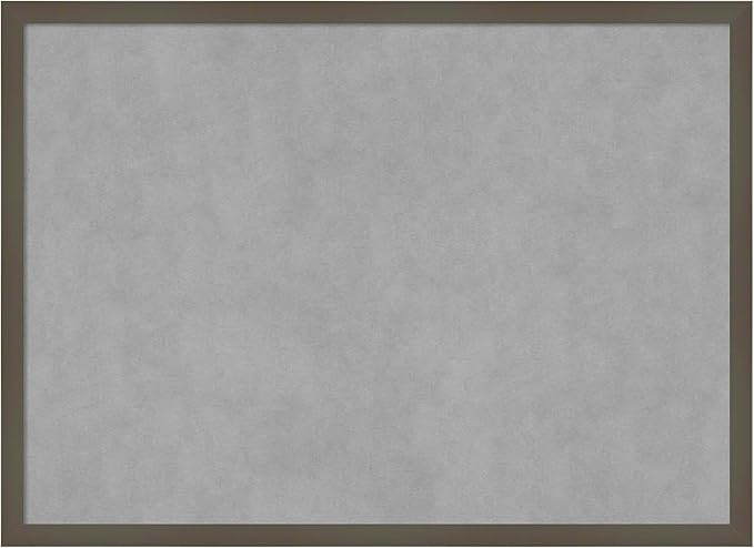 Amanti Art Grey Framed Magnetic Board 21x29 Medium Vision Board for use with Magnets, 100% Metal Sheet to Display Items as Office Decor or for Home Organization in mudroom, Kitchen or Kids Room