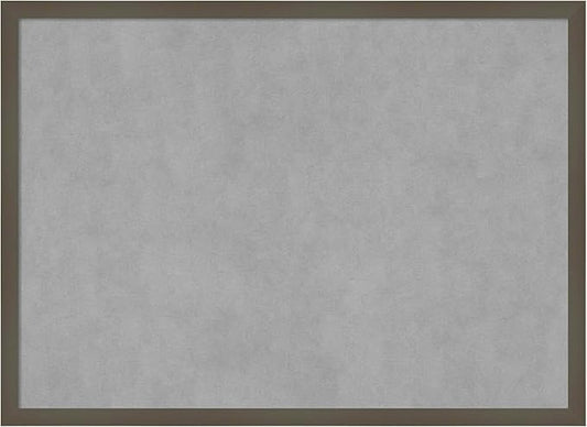 Amanti Art Grey Framed Magnetic Board 21x29 Medium Vision Board for use with Magnets, 100% Metal Sheet to Display Items as Office Decor or for Home Organization in mudroom, Kitchen or Kids Room