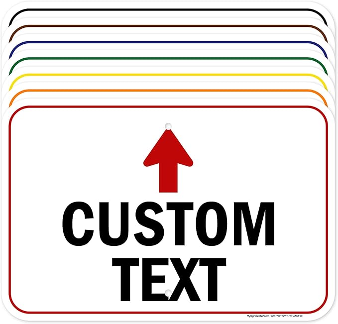 Custom Arrow Directional Sign by My Sign Center - 12x18 Inches, Rust Free .063 Aluminum, Fade Resistant, Made in USA