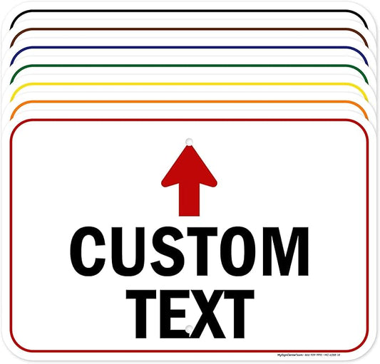Custom Arrow Directional Sign by My Sign Center - 12x18 Inches, Rust Free .063 Aluminum, Fade Resistant, Made in USA